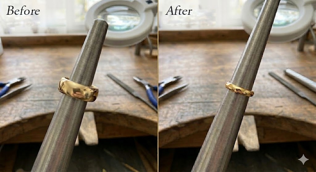 サイズ直しを行った指輪のbefore・after